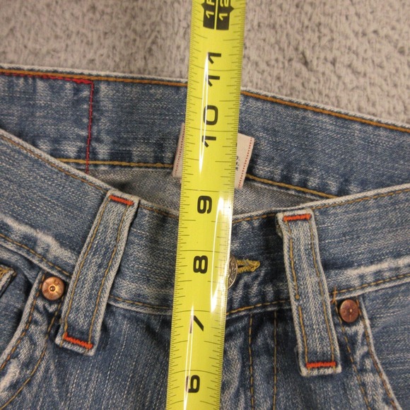 True Religion Women Big Rig Stitch Jeans size 30‎ x 29 Flare Bootcut Low Rise - Picture 9 of 12